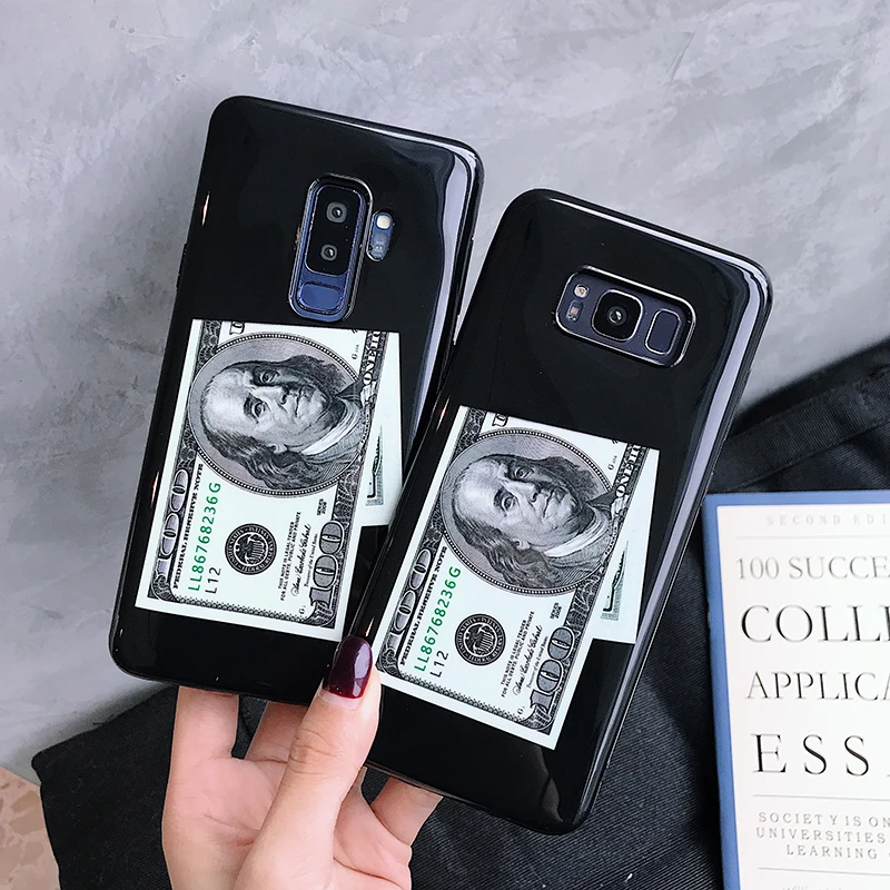 YHBBCASES Модный мягкий чехол с рисунком доллара для Samsung Galaxy S8 S9 S10 Plus Мотивирующий
