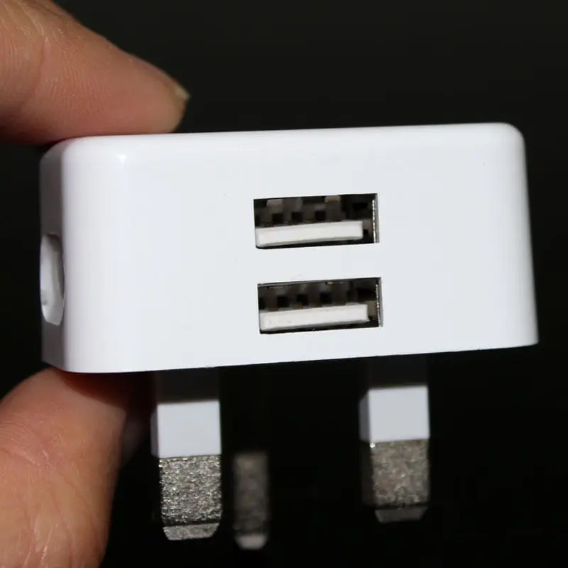 Быстрая Двойная USB зарядка с 2 портами 1 А вилка стандарта Великобритании адаптер