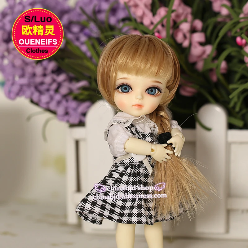 BJD SD кукольная одежда 1/8 принцесса белая футболка и черная сетчатая юбка на