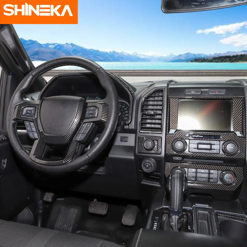 Молдинги SHINEKA для интерьера автомобиля Ford F150 2015 + ABS декоративные наклейки набор