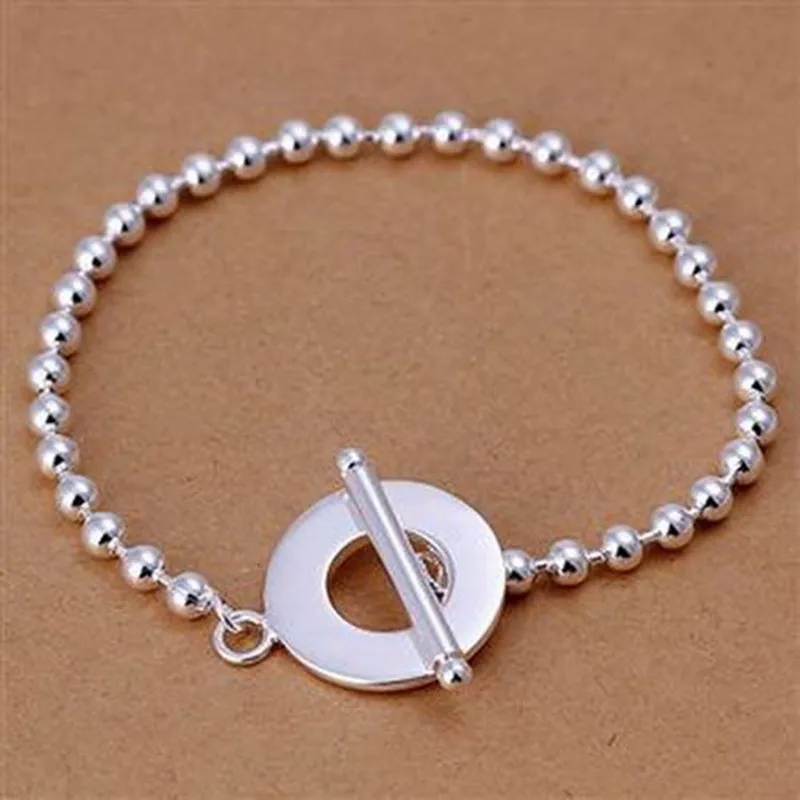 Бесплатная доставка оптовая продажа серебряный браслет модные ювелирные