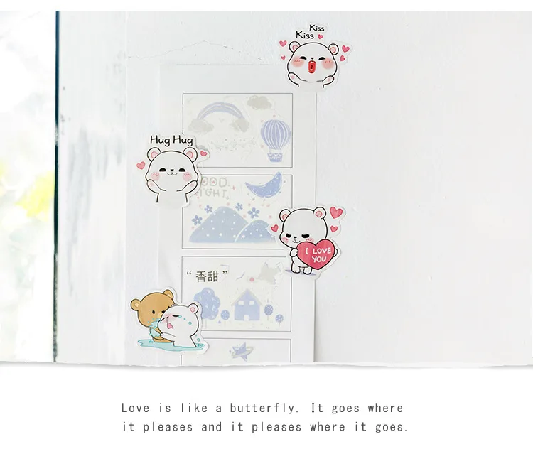45 шт./лот, Мультяшные наклейки Rilakkuma для детей, дневник, украшение, Kawaii Bear, бумажные наклейки, скрапбукинг, пуля, дневник, наклейки