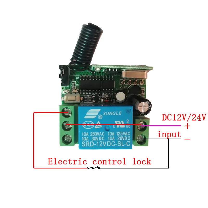 DC12V 24 V Универсальный RF Беспроводной дистанционного Управление обучения код передатчик и приемник модуль для автоматических ворот с электроприводом для замочной скважины в двери