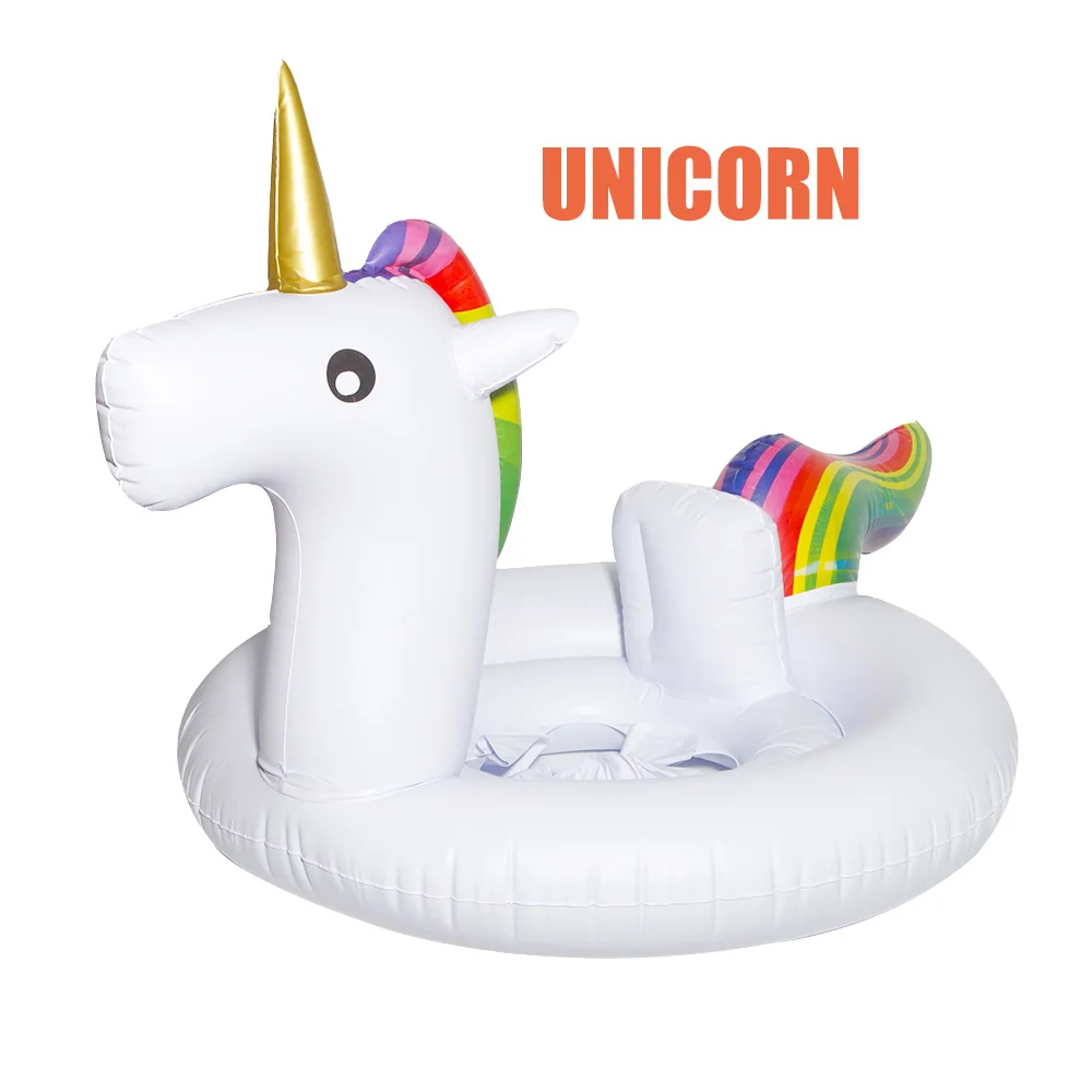 Unicorn DMAR Надувной Единорог Надувной Фламинго Лебедь Круг Для Плавания для Новороженных для Детей Детский Надувной Матрас для Купания Новороженных Надувные Игрушки для Бассейна Плажа Моря - Цвет: Unicorn