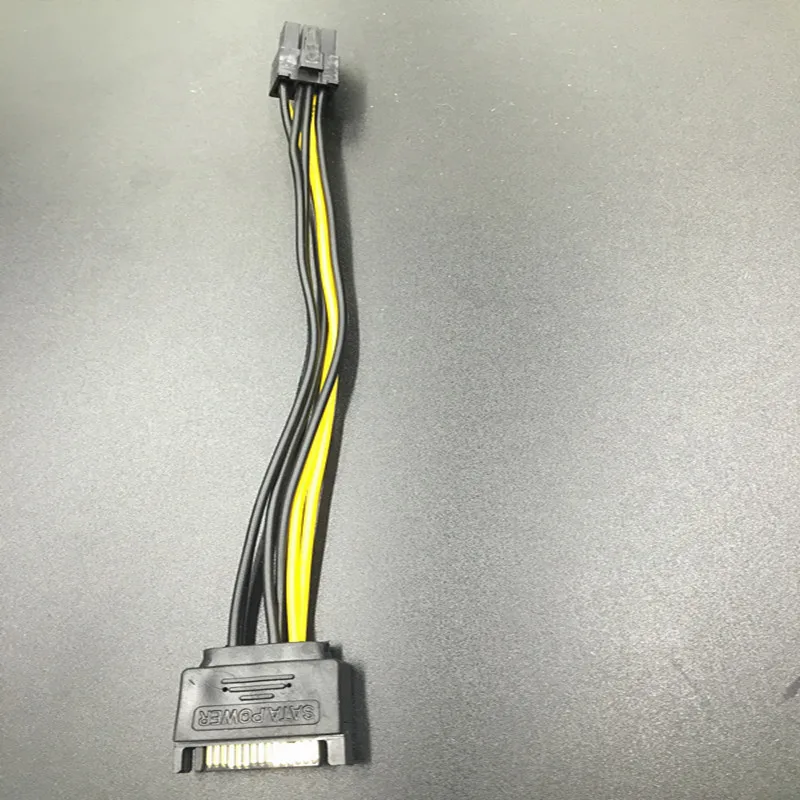 Адаптер питания 15pin SATA на 6pin PCIe PCI E Express Кабель адаптер 20 см 6Pin кабель для