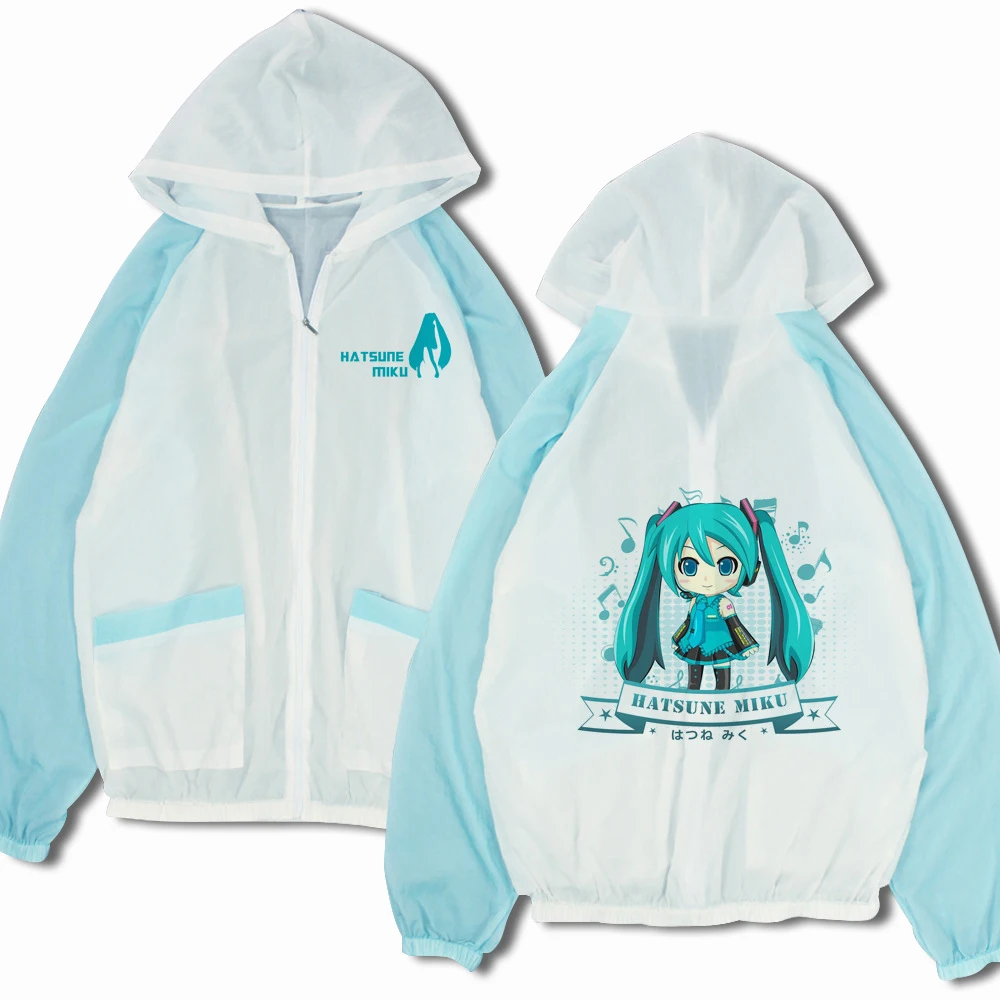 Солнцезащитный Аниме Хацунэ Мику маскарадные костюмы 2018 женская летняя одежда