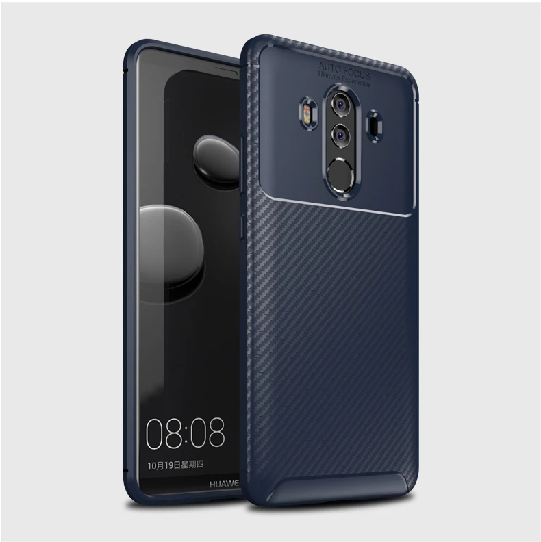 cyan Для huawei mate 10 lite/20 lite/mate 10 Pro/mate 20 Pro Чехол Роскошная Тонкая Броня Защита из углеродного волокна Мягкий чехол honor 8x Max - Цвет: cyan