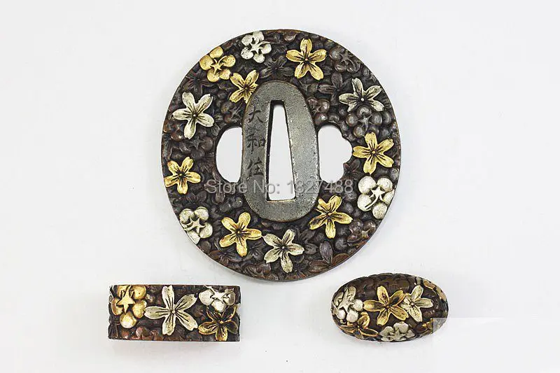 TFK049 самурайская Катана Сакура TSUBA FUCHI KASHIRA KATANA фурнитура для DIY