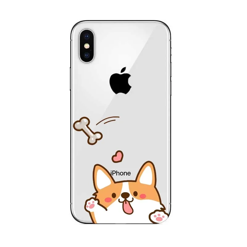 Милый мягкий силиконовый чехол из ТПУ для iphone X MAX XR 8 8Plus 7 7Plus 6 6S Plus 5|Чехлы-накладки|