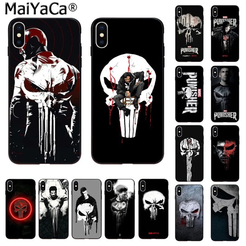 MaiYaCa Каратель Франк Замок Силиконовый ТПУ чехол для телефона Apple iphone 11 pro 8 7 66S Plus X XS MAX 5S SE XR мобильные телефоны