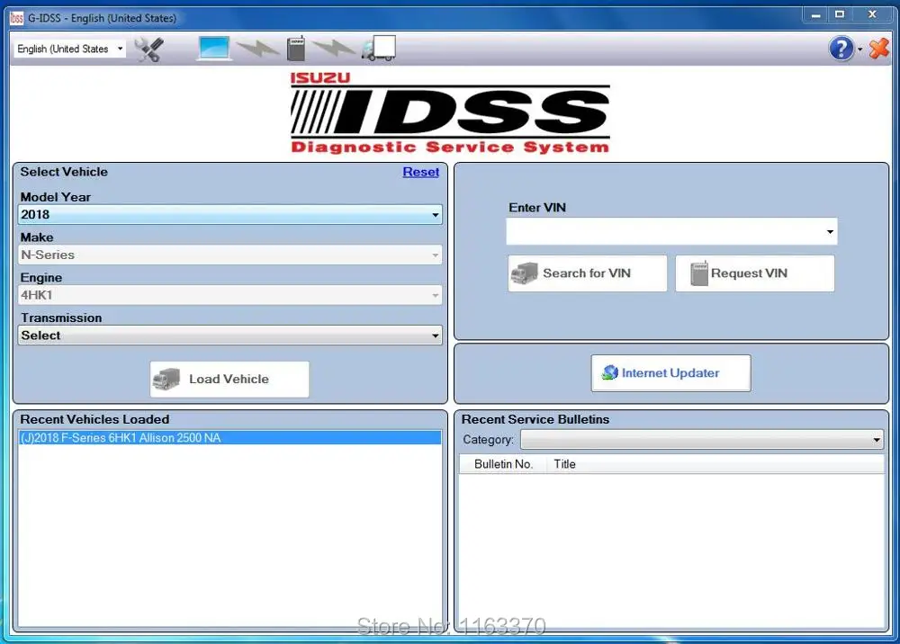 Для Isuzu G IDSS Export 2018 08 диагностическая система обслуживания работает с адаптером