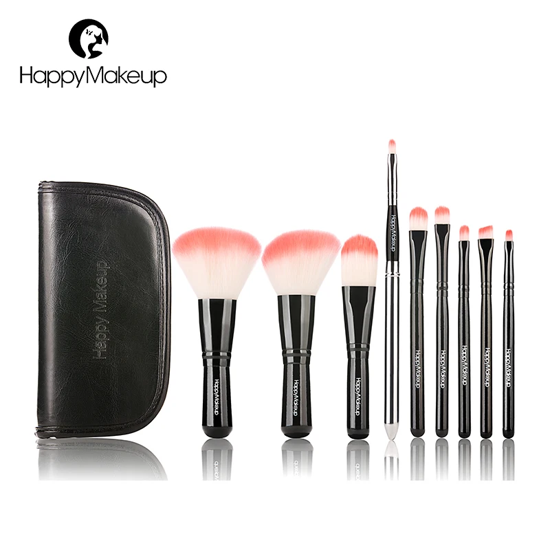 Happy кисти для макияжа набор Профессиональный 9 шт. кисть лица Румяна пудры Фонд