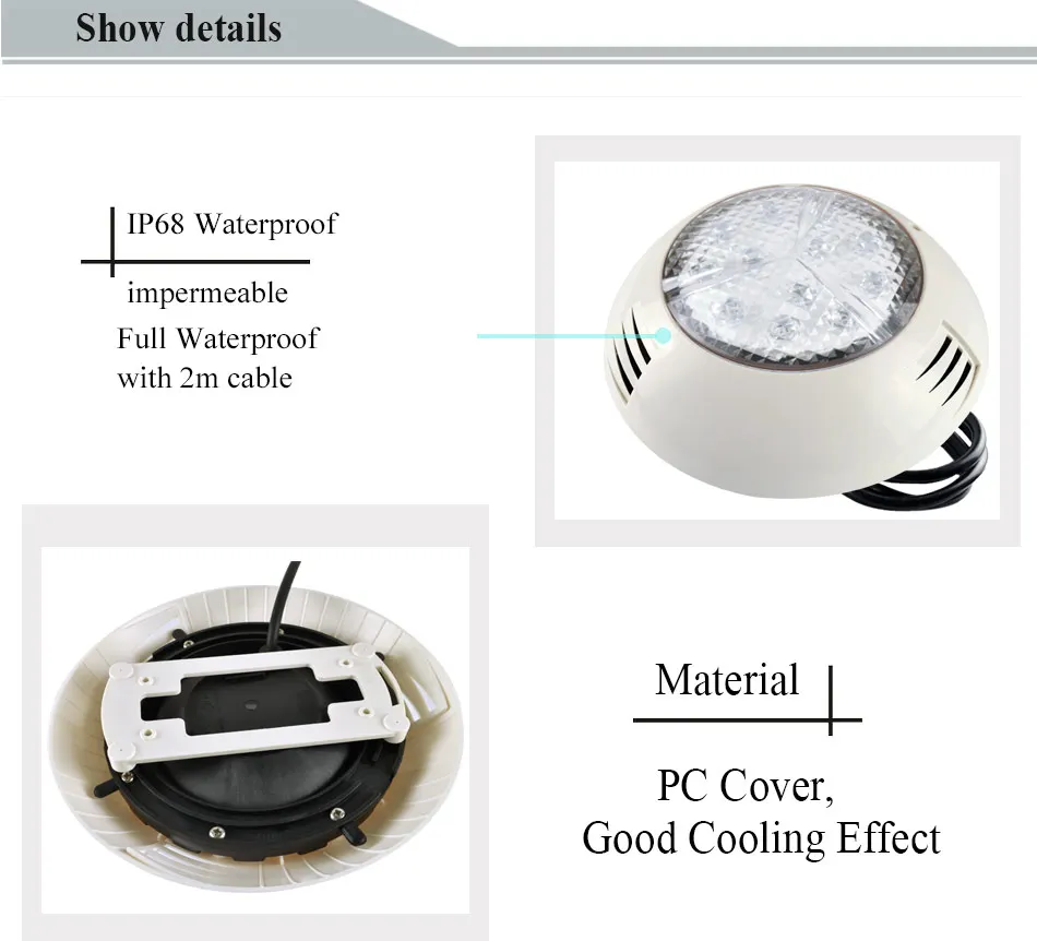 Подводный светильник hotake светодиодный погружной RGB настенный для бассейна IP68