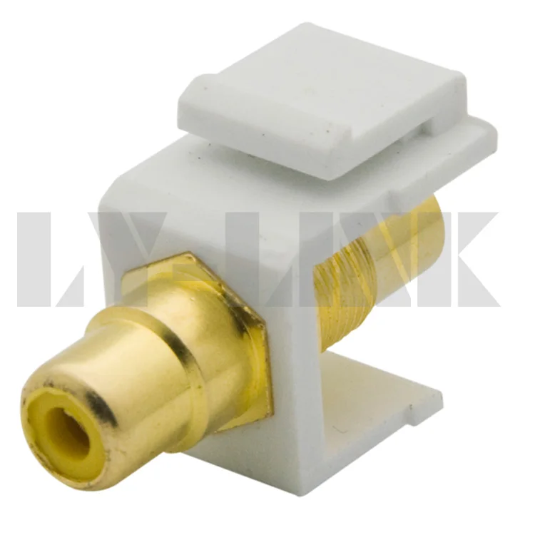 Разъем keystone RCA желтого цвета|keystone connector|rca keystoneconnector rca |