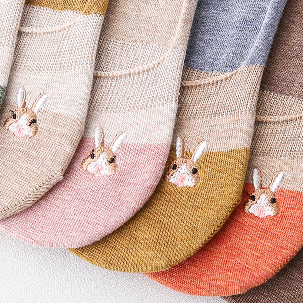 1 пара новые женские Повседневные Дышащие лодочки носки с мультяшным Кроликом