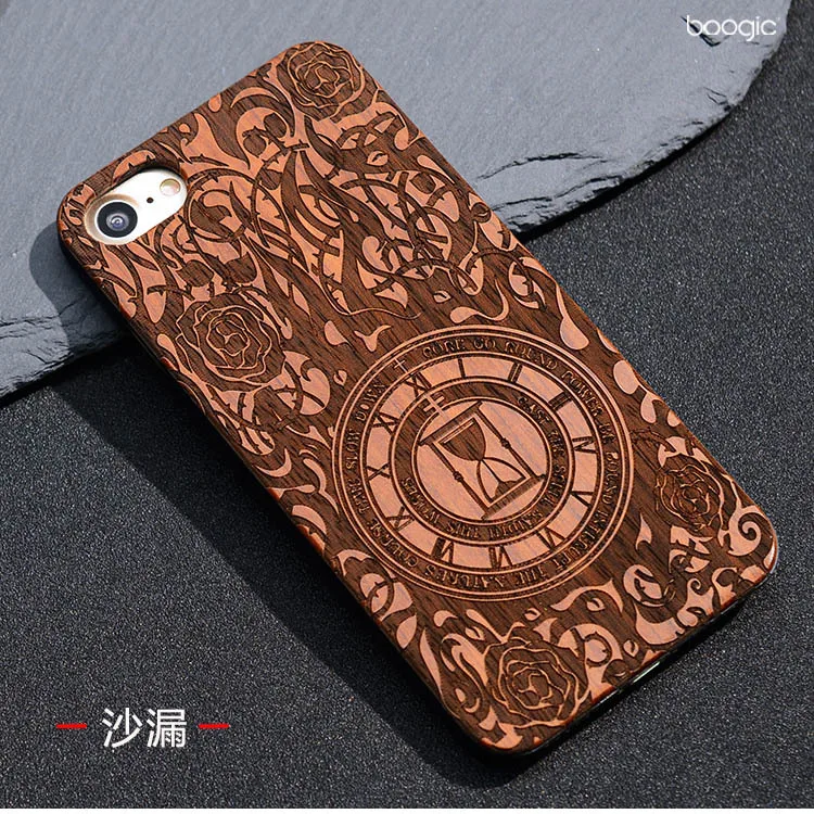 Деревянный супер тонкий чехол для телефона iPhone 8 Plus пластиковые деревянные