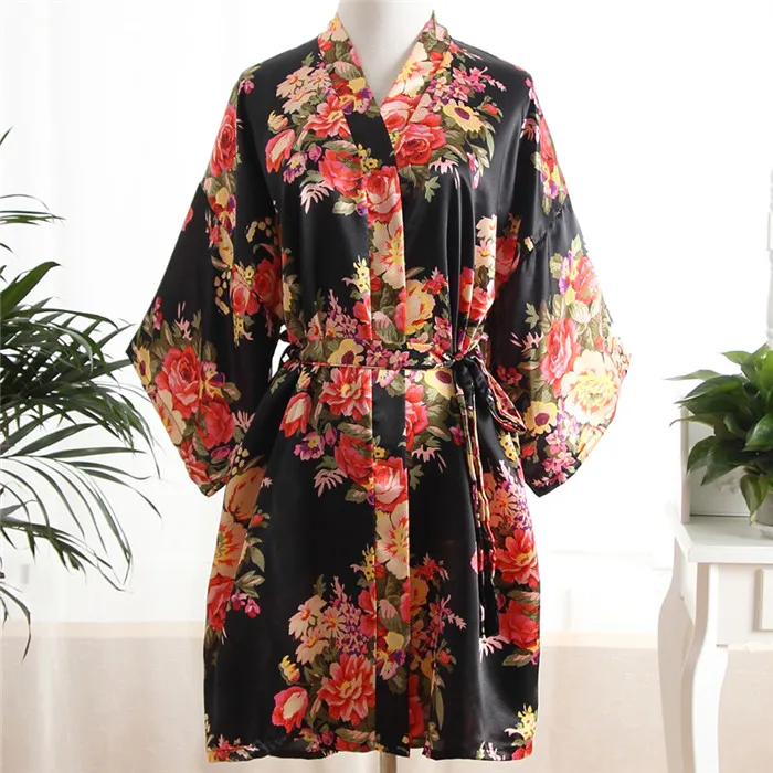 Rayon Robe 5 Зимнее Фланелевое женское кимоно халат толстый коралловый флис свадебное платье GownSexy пижамы цветок интимное белье - Цвет: Rayon Robe 5