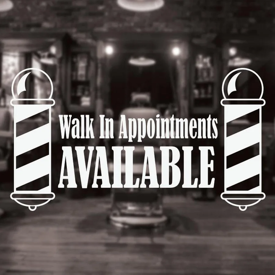 Парикмахерская вывеска стены окна Наклейки стена парикмахерской стикер s