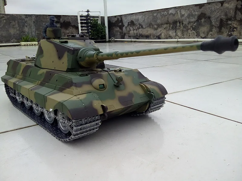 1:16 немецкий Король тигр Henschel пульт дистанционного управления боевой танк 3888a-1 HL Расширенный выпуск с металлический Трак и металлические колеса rc Танк