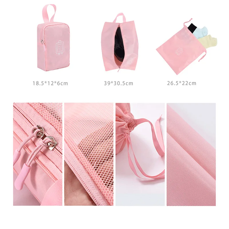 HMUNII Fashion 5 шт./компл. дорожная сумка для одежды функциональные дорожные аксессуары