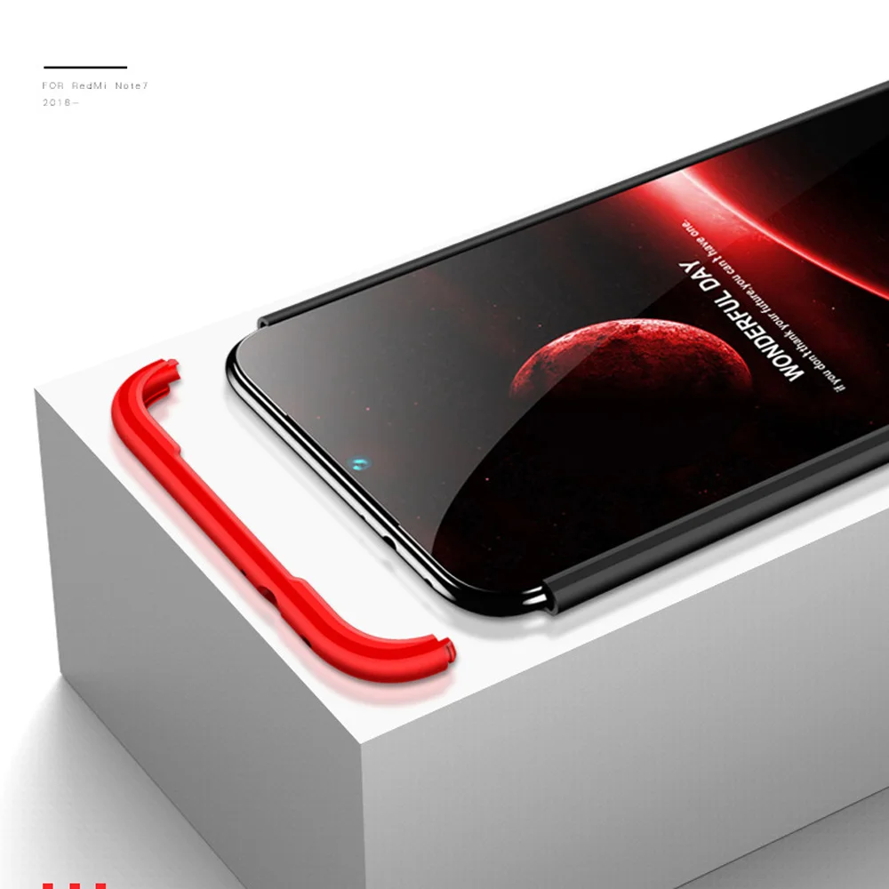 Чехол 3 в 1 для Xiaomi Redmi Note 7 Pro с закаленным стеклом | Мобильные телефоны и аксессуары