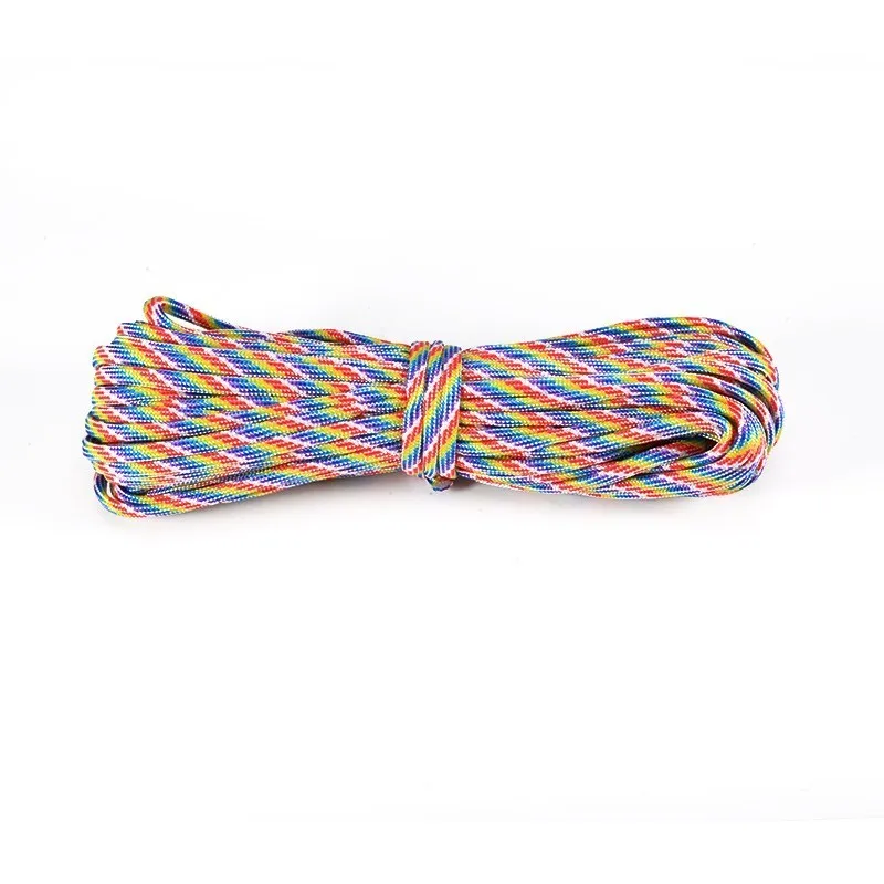 Rainbow Паракорд 550 парашютный шнур для палатки веревка для наружного туризма Кемпинг-параккорд 4 мм браслет для выживания веревка - Цвет: Rainbow