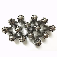 14pcs russian spherical ball stainless steel icing piping nozzle pastry tips fondant cupcake baking tip tool sphere shape cream
