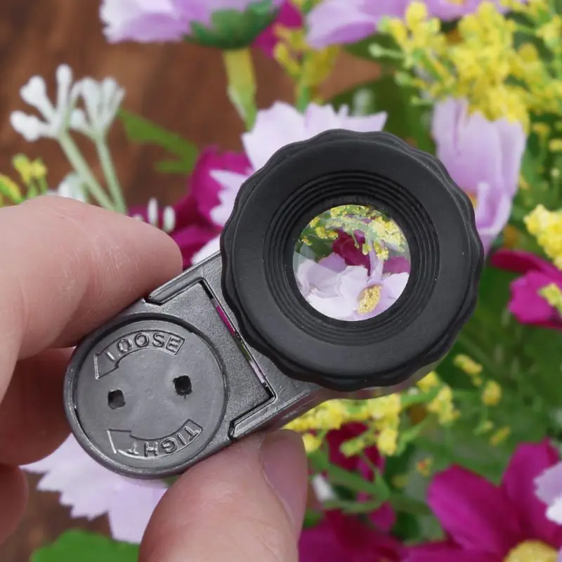 Профессиональная Лупа 50X миниатюрный светодиодный микроскоп детектор валют