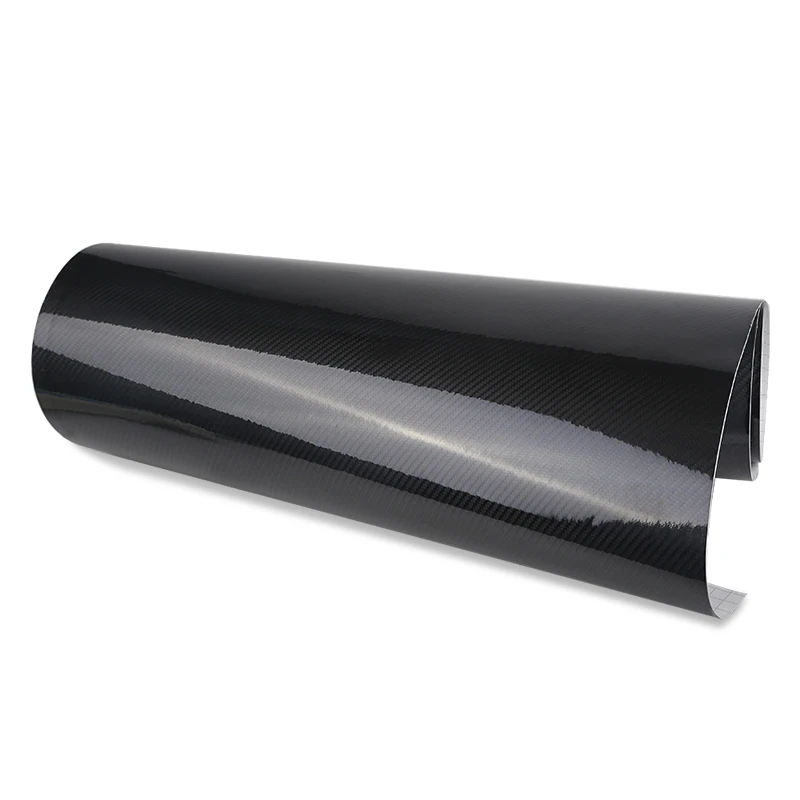 Стайлинг автомобиля глянцевая черная 5D виниловая пленка из углеродного волокна