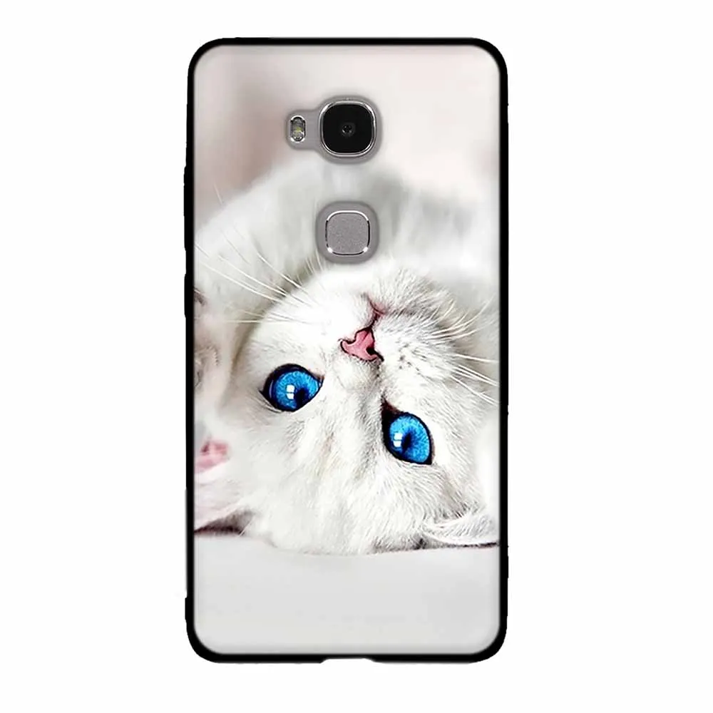 Чехол для huawei Honor 5X5 X GR5, задняя крышка из ТПУ с 3D рельефным принтом для huawei mate 7 Mini KIW-L21, Мягкая силиконовая задняя крышка для телефона