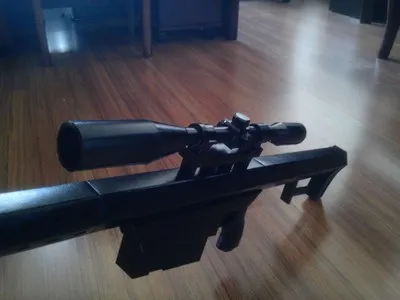 1:1 Barrett 140 см Игрушечная модель пистолета из бумаги, собранная развивающая игрушка, строительные игрушки, карточные модели, строительные наборы