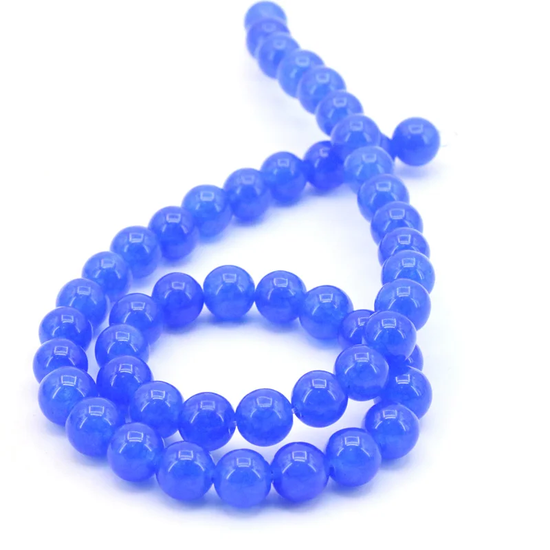 Скидки! Синий Халцедон круглой формы 8 мм бусины 15 &quotподходящий камень для