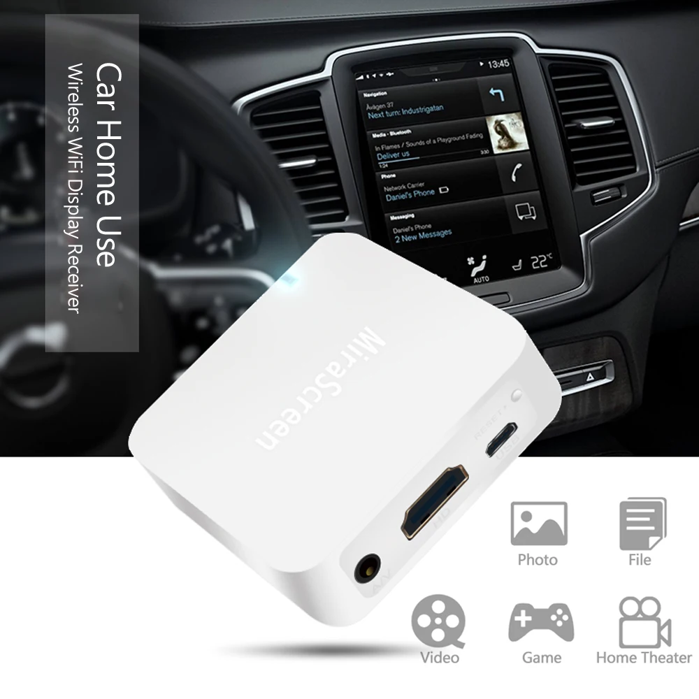 MiraScreen X7 беспроводной WiFi Дисплей приемник ТВ палка 1080P зеркальная коробка Miracast