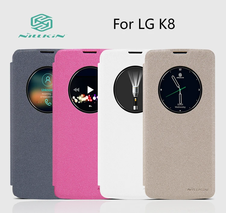 1 шт. Для LG K8 случае NILLKIN Искра Кожаный чехол откидная крышка телефон дела + Розницу