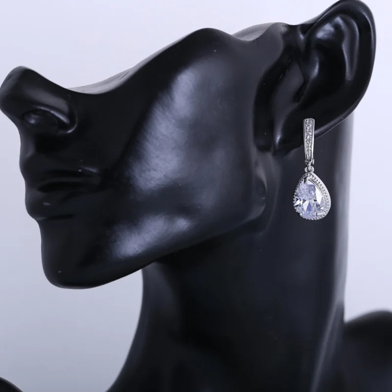 Ювелирные изделия Ayowei на годовщину серебряные белые циркониевые кристаллы