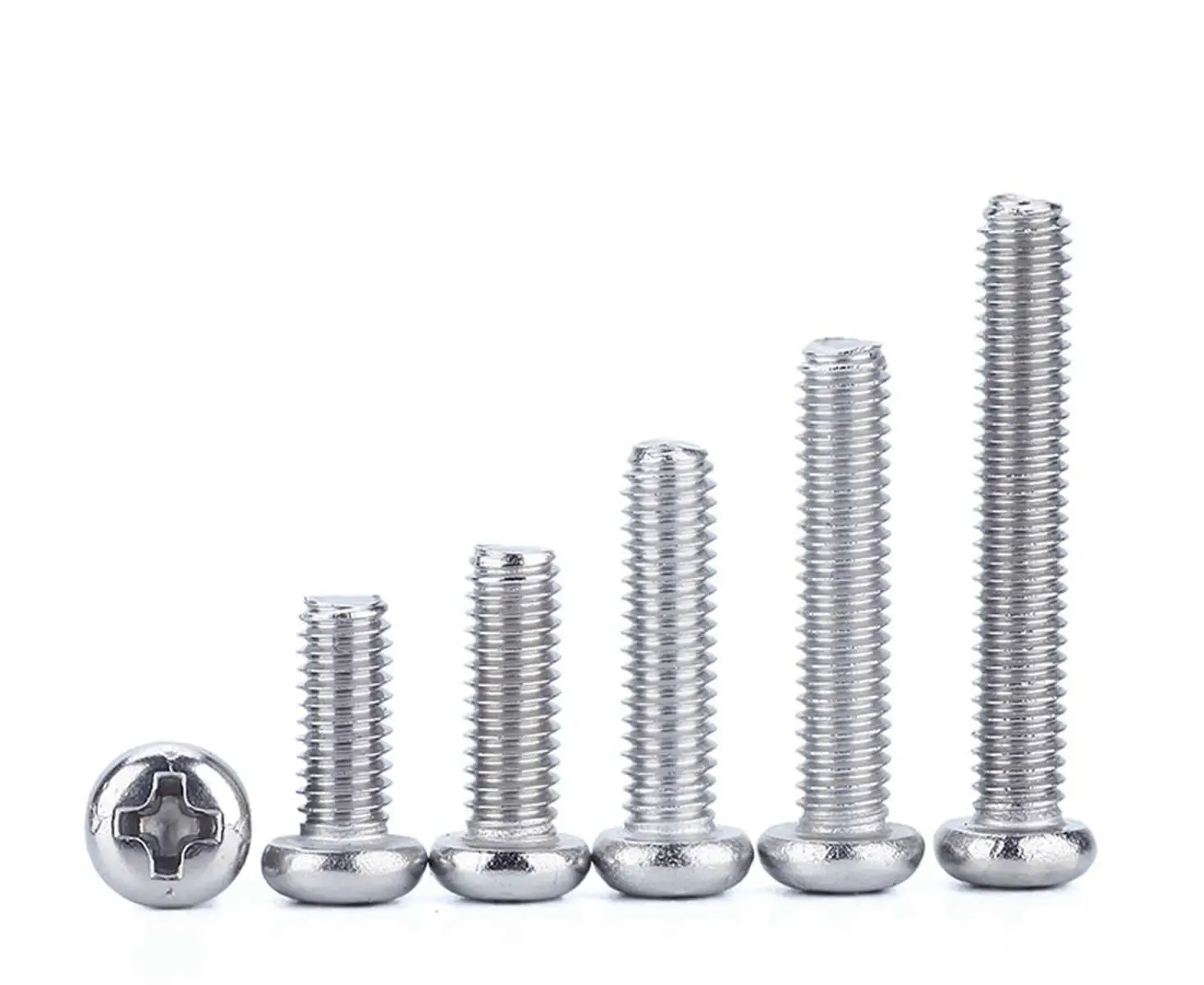 

M3 Length 4/5/6//8/10/12/16/20/25/30/35/40/50mm Phillips Pan Head 304 Stainless Steel Cross Recessed Machine Screws