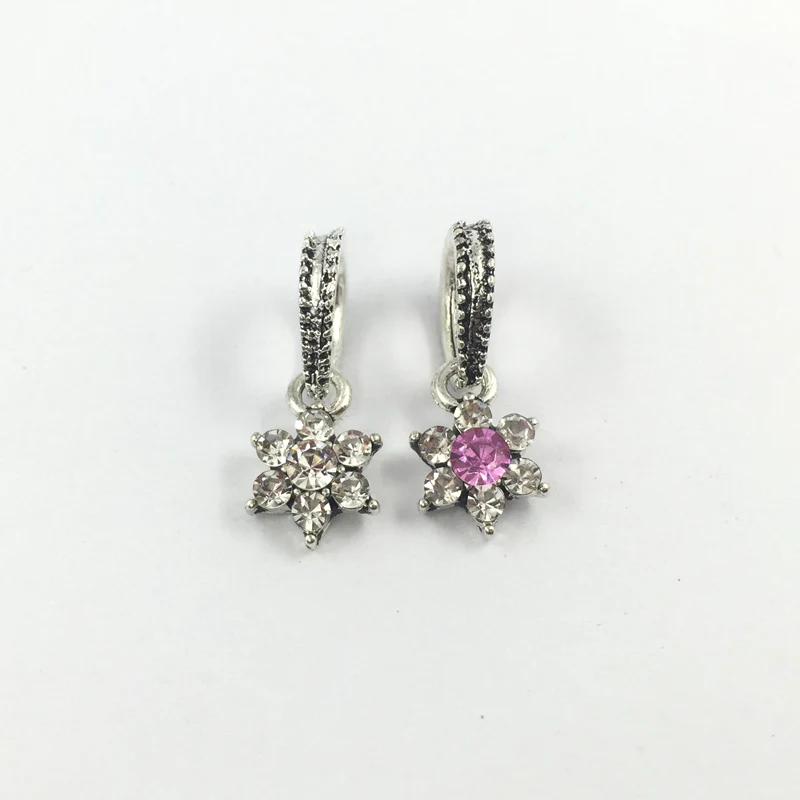 2 шт. подвеска в виде цветка с кристаллами|beads with crystal|charm pandora flowerpandora flower |