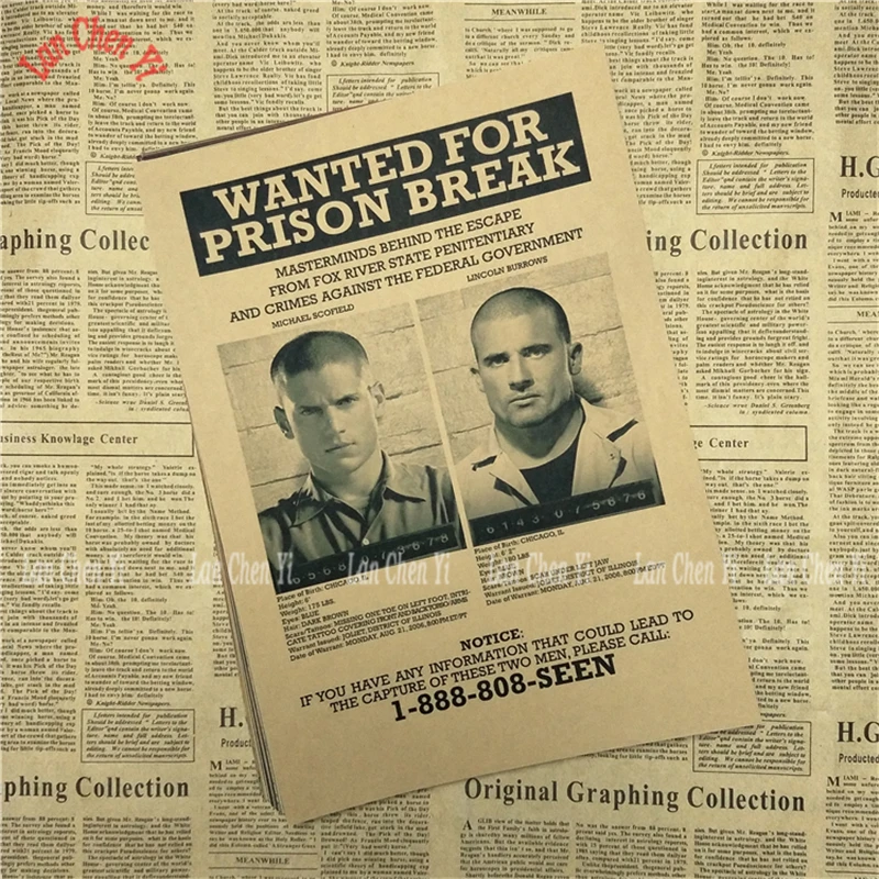 Винтажный постер в виде побега из тюрьмы бара декор для детской комнаты комиксы