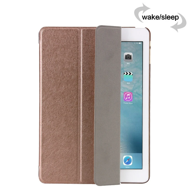 Чехол для iPad Air 1 Air 2 9,7 дюйма, чехол из искусственной кожи, ультра тонкий, легкий, умный, прорезиненный чехол для нового iPad