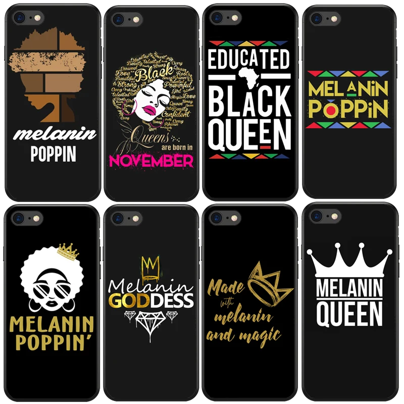 Мягкий силиконовый чехол для телефона iPhone XS MAX XR 8 8Plus 7 6 6S Plus 5 5S SE 2bunz Melanin Poppin Aba