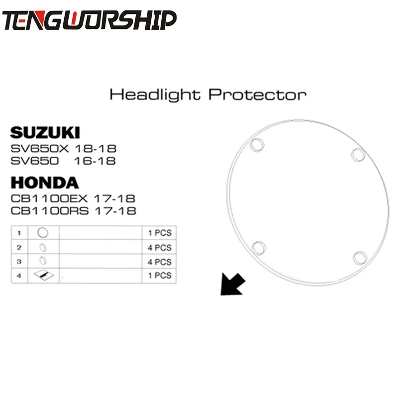 Для Suzuki SV650 SV-650 SV 650 16-18 SV650X SV-650X X 18 Защитная крышка для фар мотоцикла линза экрана |