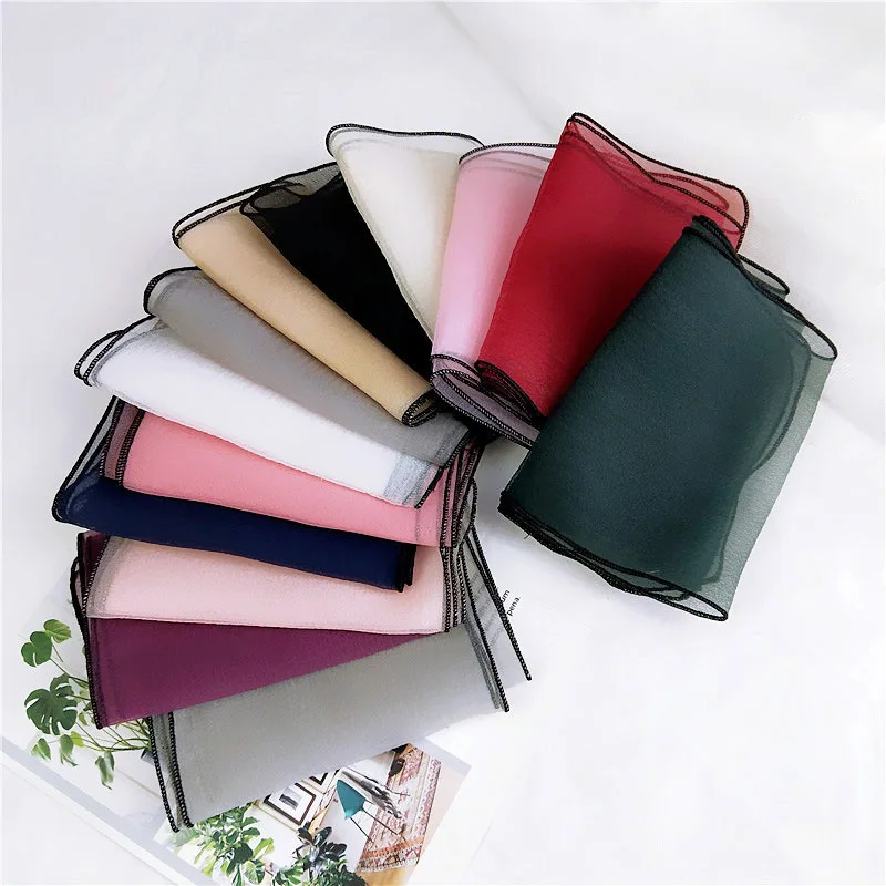 Модный женский шарф элегантная однотонная повязка на голову | Аксессуары для