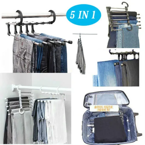 5 шт нержавеющая Сталь вешалка для брюк клип мульти функциональный сушки белья на