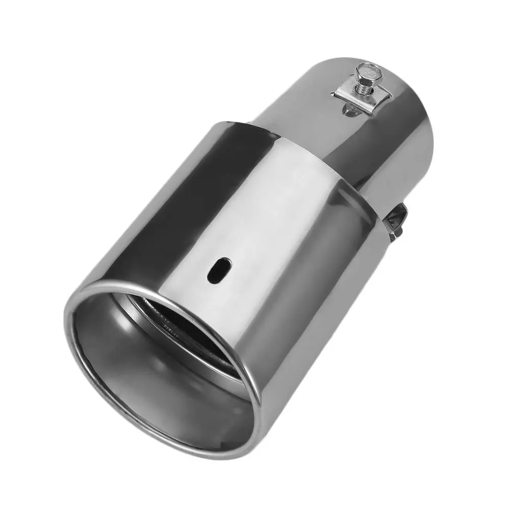 

Straight And Bend General Bright Silver Stainless Steel Auto Exhaust Pipe Decorative Modified Muffler Tail Throat Damper Hot