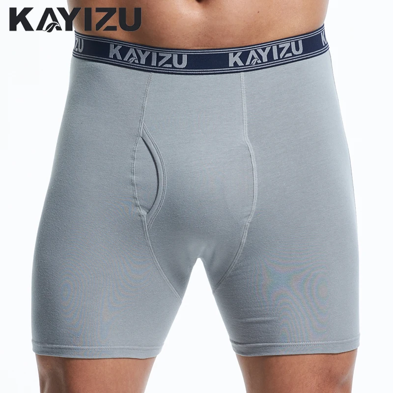 KAYIZU 3 шт. Мужское нижнее белье однотонные хлопковые боксеры размера плюс мужское