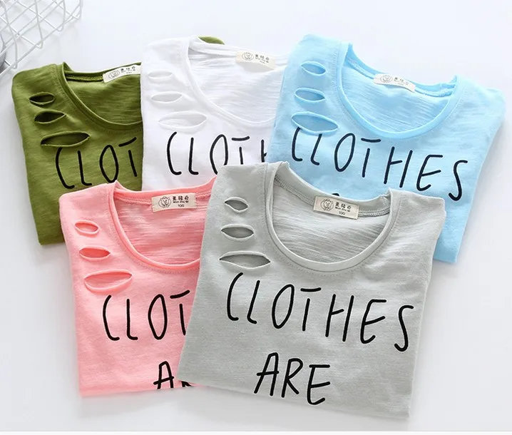 

low price Summer children holes T-shirt cotton slub fashion printing Cactus boy girl tops Soft baby toddler kid clothes clothing