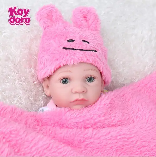 10 дюймов 25 см полный Силиконовый Reborn Baby Dolls девочка Играть Дом для ванны Boneca игрушки сопроводительный спящий детский подарок живой Bebe Menina - Цвет: Eye-Open