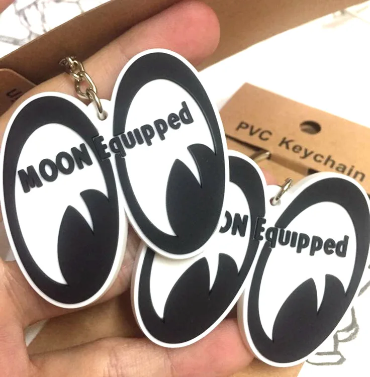 20 шт./лот Луна оборудованная mooneyes ручной работы из ПВХ пластиковые брелки для