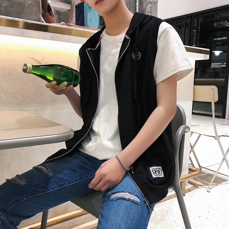 

2020 Spring Clothes New Pattern Vest Loose Coat Even Hat Self-cultivation Men And Women Student Fashion Free shipping