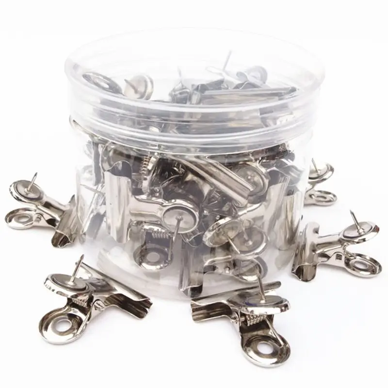 20 Pieces Push Pins Clips Tacks Clips Thumb Clips Wall Clips with Pins for Cork Boards Cubicle Walls Using Art Projects Photos N